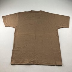 Vintage Brown T-Shirt Henley Mens Large Brown Blank Single Stitch Cotton USA 90s