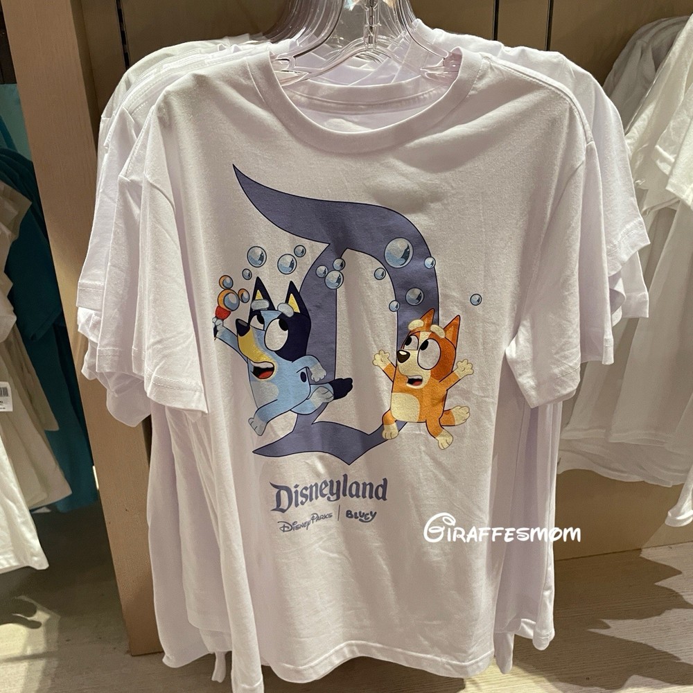 Disneyland Bluey & Bingo White Graphic Adult T-Shirt New Adult L