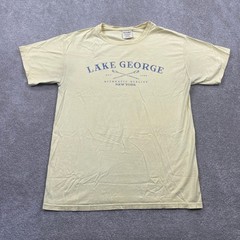 Lake George New York T-Shirt ComfortWash Short Sleeve Mens Medium Rowing