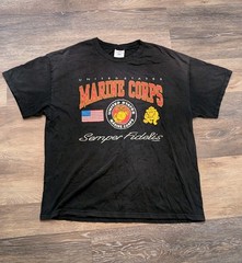 Vintage Marines US Marine Corps USMC Semper Fi Fidelis Graphic T-Shirt Men’s XL