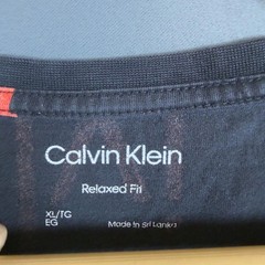 Calvin Klein Short Sleeve Black Red Logo Print T-Shirt Jet Black XL