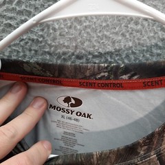 Mossy Oak Shirt Adult XL Camouflage Scent Control Performance Stretch Camo Mens