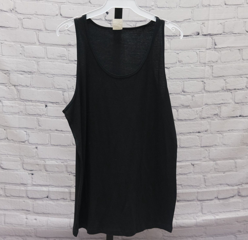 Knocker Men’s Small Solid Black Tank Top 100% Cotton Made in Bangladesh RN65914
