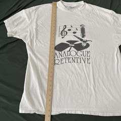 Vintage 90s Analogue Retentive Audiophile Vinyl Record Graphic T Shirt XL USA
