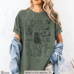 Vintage 90s Tattoo Cat T-Shirt Retro Y2K Kitten Graphic Cat Lover Gift Tee