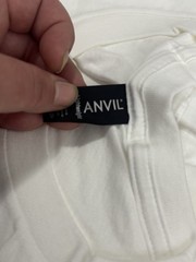 Anvil Lightweight Cotton Crew Neck White Men’s Short Sleeve T-Shirt Size S