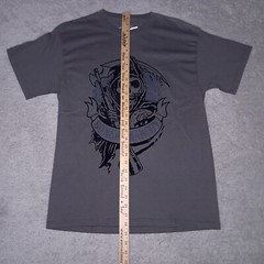 Sons Of Anarchy T-shirt Medium Gray Velvet Flocked Reaper Big Logo Spellout Y2k