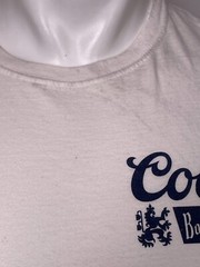 COORS BANQUET Beer Waterfall Seal White T-Shirt Tee Luv Men’s MEDIUM