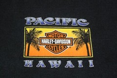Vintage Harley Davidson Eagle Pacific Sunset Hawaii Black T-Shirt Size 2XL XXL
