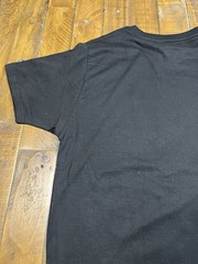 Way to Celebrate Black Flaming Skull Graphic Print Biker T-Shirt Mens Medium
