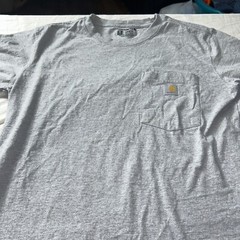Carhartt Loose Fit Logo Front Pocket Gray T-Shirt Sz M (8-10) Youth