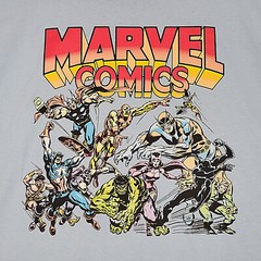 MARVEL Comics Mens 2XL XXL Blue Golden Age Aventures Hulk Thor Cpt America NWT