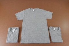 Jerzees Dri Power Men’s Small Heather Gray Short Sleeve Crew Neck Tee 3 Pack New