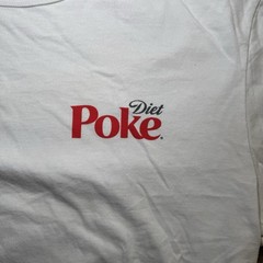 Hiro Clark Diet Poke Graphic T Shirt White 18.5×25 Minimal Streetwear LA