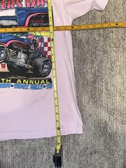 Hanes Beefy-T National Cheaters Day 1993 Huset’s Speedway Pink Men’s M T-Shirt