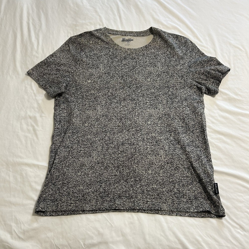 Men’s Brooklyn Cloth Tee Shirt Gray Black Blend Classic Size Large