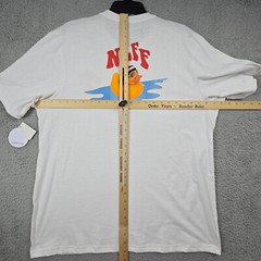 NEFF SHIRT RUBBER DUCK MENS Large WHITE SURFER SKATE OUTDOOR LIGHTWEIGHT NWT