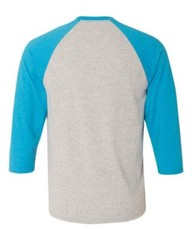 Hanes Baseball Jersey Small X-Temp Unisex Light Steel/Neon Blue Free Ship/Return