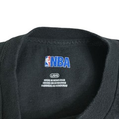 NBA Miami Heat Basketball Shirt Mens Large Black Retro Logo Short Sleeve Cotton