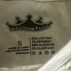 Heads or Tails Shirt Small Skull Rhinestone Tattoo Graphic Unique Bones 💀