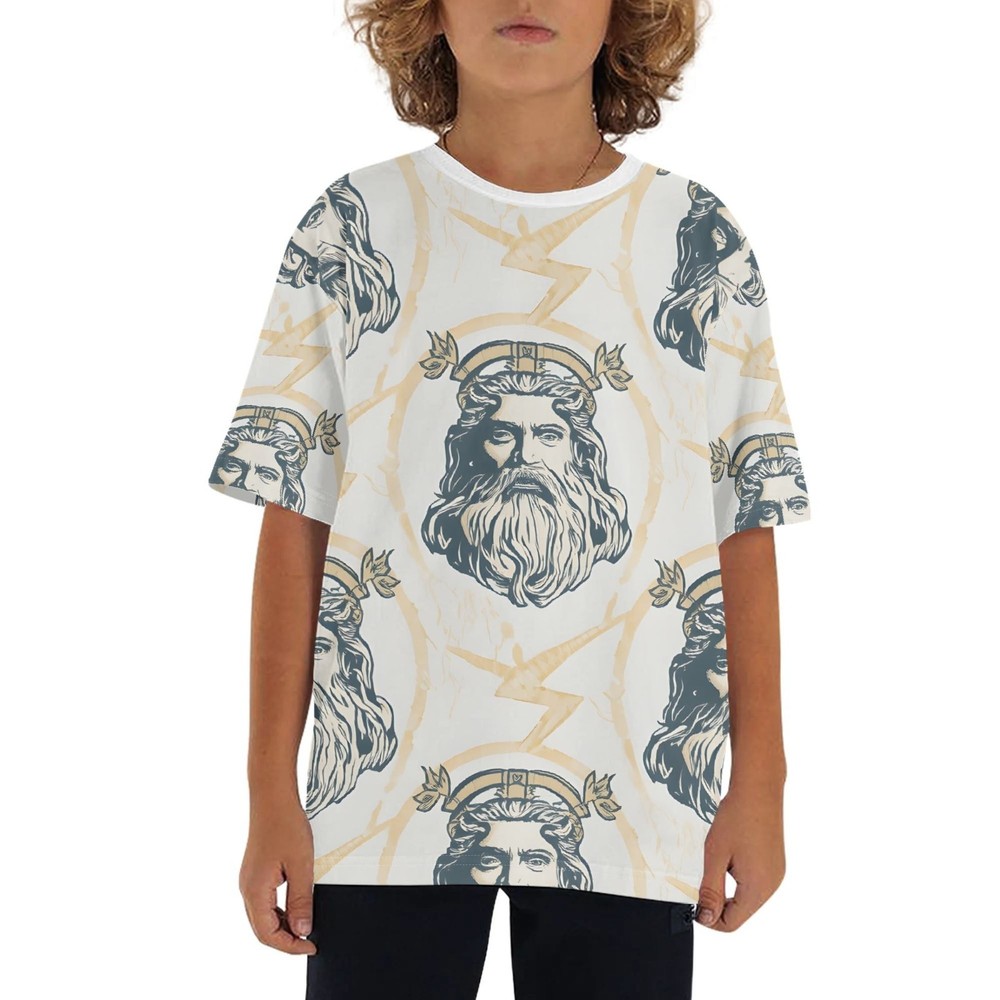Short-sleeved t-shirt with a loose fit, easy to wear.