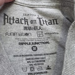 Lot of 6 Attack on Titan Anime Graphic T-Shirt Lot Size Adult MED