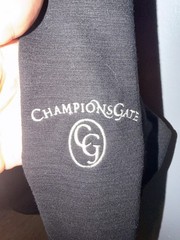 TravisMathew Long Sleeve Crew Shirt Men’s M Black Golf ChampionsGate Logo