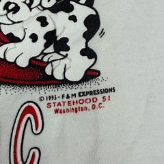 EVANZ vintage T-shirt M graphic print Washington DC firemen dalmation puppy