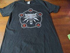 The Witcher 3 Signs of the Witcher Black Soft Feel T Shirt Size Medium