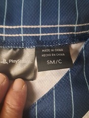 PLAYSTATION Kanji Logo Short Sleeve Blue Jersey Unisex NWT Size SMALL 34-36