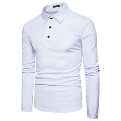 Mens Long Sleeve Shirt Casual Muscle Fit Turn-down Collar Tops T-shirt Blouse