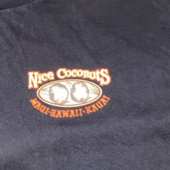 Maui Kauai Hula Girl Nice Coconuts Hawaii T-Shirt Mens XL Island Beach Tee
