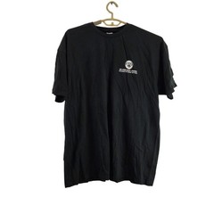 uneek mens t-shirt black crew neck short large print at the back size 2xl
