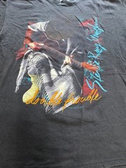 1989/90 Stevie Ray Vaughan Double Trouble Band SHIRT LARGE BROKUM 21×25″ IN STEP