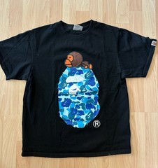 BAPE Bathing Ape ABC Camo Blue Baby Milo Tee Shirt Size M