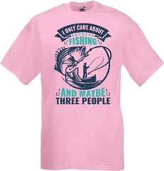 Fishing I Only Care Funny Humour Novelty T Shirt Various Colours And Sizes