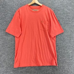 Greg Norman Shirt Men M Orange Crew Neck Short Sleeve Cotton Regular Fit