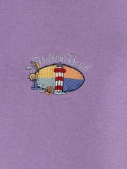 Vintage Hilton Head Island Embroidered Pocket Style Tee USA Made Purple Large