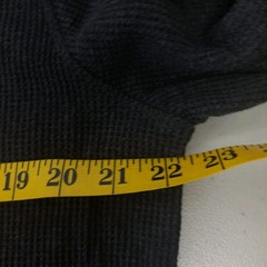 Members Mark Thermal Top Waffle Knit Mens L Black Heather Soft Wash Outdoor