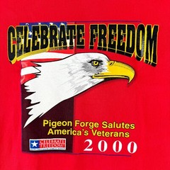 Vintage 2000 Pigeon Forge Shirt Mens Large Red Patriot Eagle Long Sleeve Tee Run