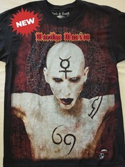 New Rock & Death Emb. Marilyn Manson Huge Graphic Tee Shirt – Double Sided -…