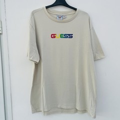 Guess x J Balvin Mens T-Shirt XL (44-46) 2020 Colores Smiley Rainbow Logo