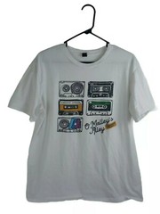 Anvil Lightweight Cassette Tape Graphic Men’s Size L Cotton 90s 80s Vibe T-shirt