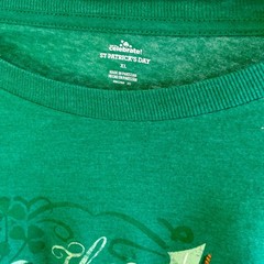 Way to Celebrate Mens St Patricks Day Luck of the Irish Green Graphic Tee XL NEW