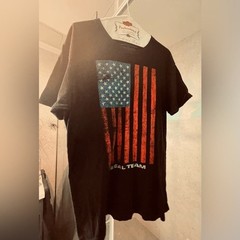 Vintage Seal Team TeeShirt – L – red black white – Military Teeshirt shortsleeve