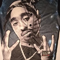 Maxi Milian Tupac 2Pac Shakur Galaxy Baseball Jersey Button Up Shirt Men’s Large