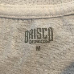 Brisco Brands Anime Manga Shirt Mens Medium White Japan Graphic Daring Hero