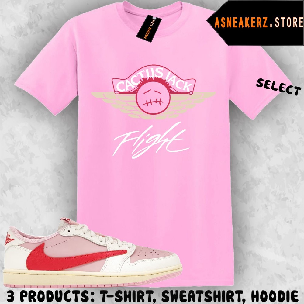 Shirt Matching Travis Scott 1 Low Tropical Pink Match Sneaker Cactus Jack Flight