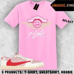 Shirt Matching Travis Scott 1 Low Tropical Pink Match Sneaker Cactus Jack Flight