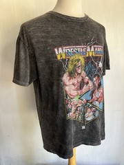 WRESTLEMANIA (2024) WWE Ultimate Warrior Shawn Michaels Acid Wash T-Shirt Large